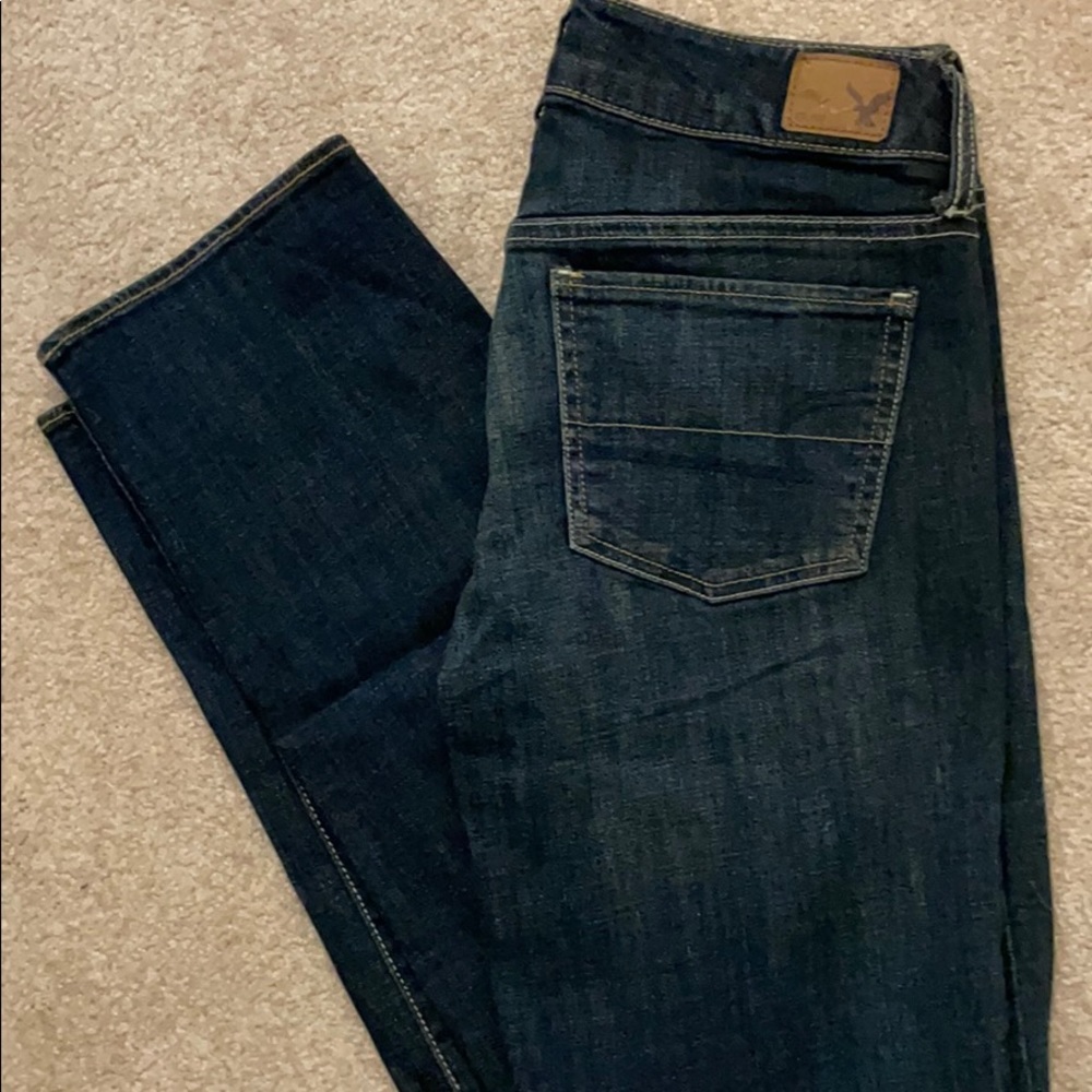 American Eagle Straight Cut Jeans (Size 4 Long)